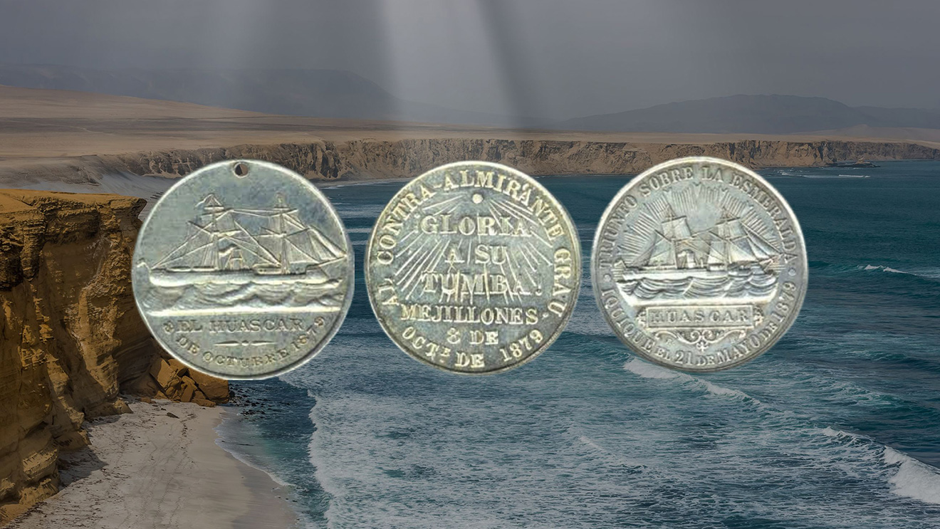 Medallas conmemorativas: En memoria de Angamos, Iquique y Grau