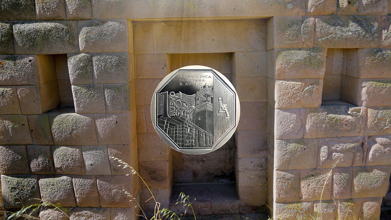 Coin featuring the Inca temple Huaytará was chosen as the best in the world